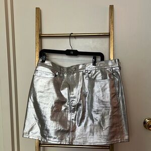 Frame Silver Denim skirt